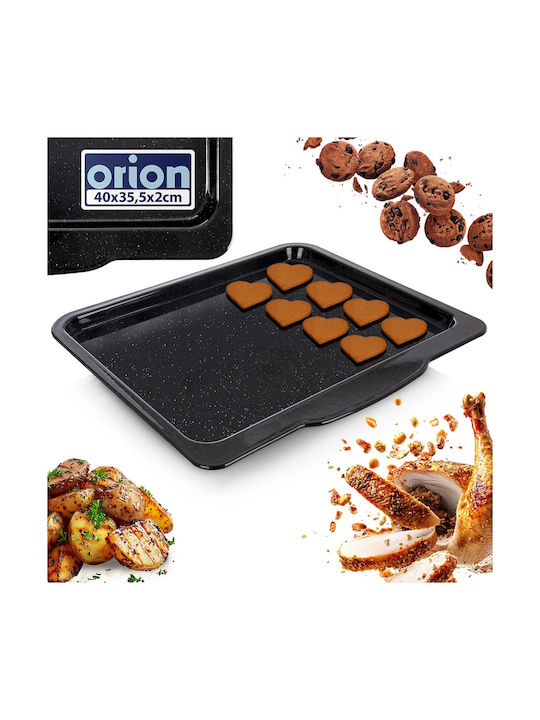 Orion Stainless Steel Baking Pan with Enamel Interior Coating 40x40cm