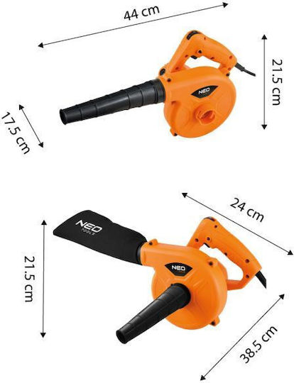 Neo Tools Blower / Vacuum Handheld Electric 600W with Volume Control & Maximum Air Speed 285km/h