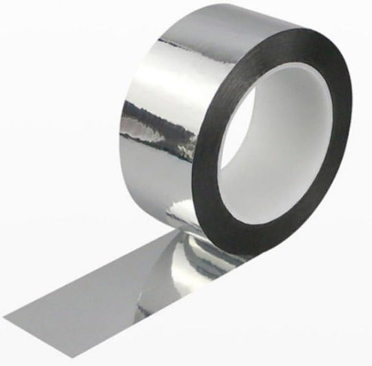 Bandă Adezivă De Aluminiu Pentru Izolare Etanșare Protecție Suprafețe Rezistentă La UV Aderență Ridicată 50 Mm X 50 M Argintie