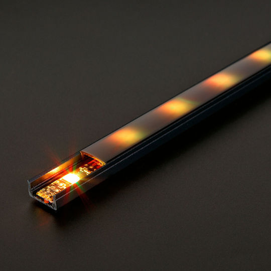 Profil De Aluminiu Pentru Bandă LED Tip U Negru 1 M Șină Profil Canal Aluminiu Pentru Bandă LED