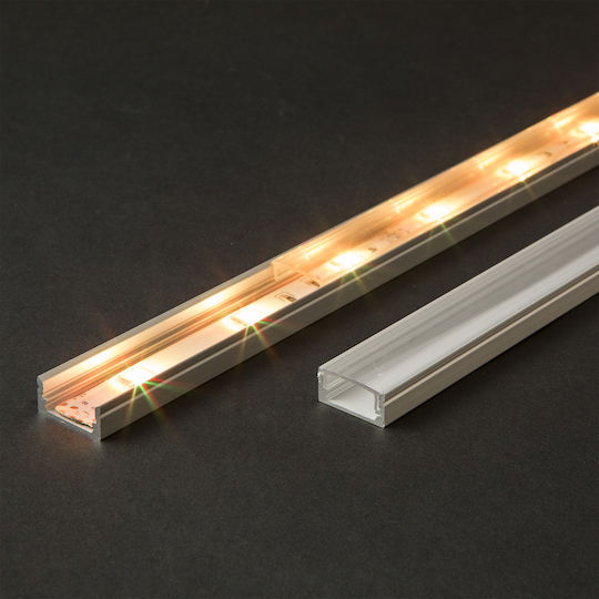 Aluminum Led Profile 1m U Channel 17x8mm Led Strip Max 11mm Cooling Protection