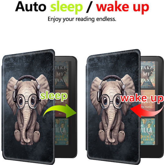 Case Kindle Paperwhite 2024 7" Inkora Air Groovy Elephant