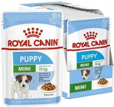 Royal Canin Nasses Hundefutter für Welpen Diät mit Fleisch 48x85gr