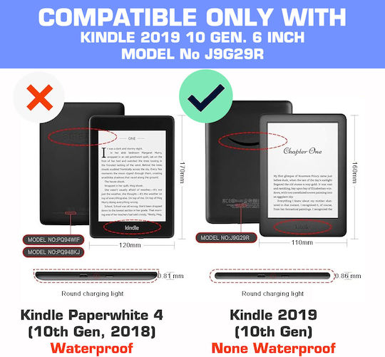 Калъф Kindle 2019 Inkora Lite Тъмносин