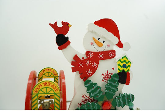 Cutie Muzicală Om De Zăpadă Decorat De Crăciun Multicolor Din Lemn 21,5 Cm X 24,5 Cm Pentru Interior Alista Home Cutie Muzicală Om De Zăpadă Decorat De Crăciun Multicolor Din Lemn 21,5 Cm X 24,5 Cm Pentru Interior Alista Home