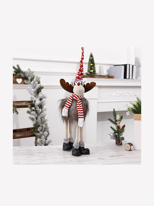 Figurină De Crăciun Flippy 3d Ren Din Țesătură Polistiren Înălțime 70 Cm Multicoloră