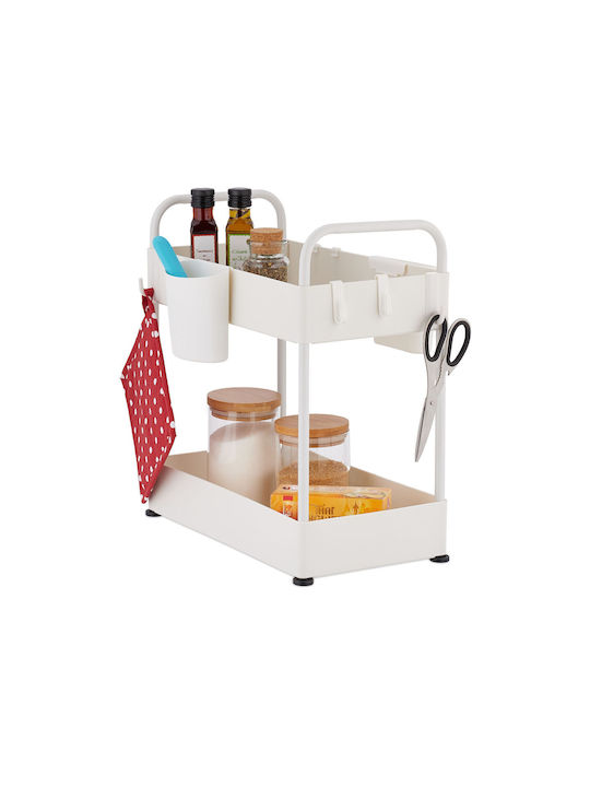 Relaxdays Επιτραπέζια Βάση 42.5x40x22εκ. Λευκή