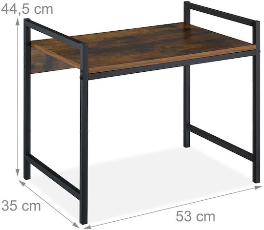 Relaxdays Suport Metalic Pentru Cuptor Cu Microunde 44.5x53x35cm Maro