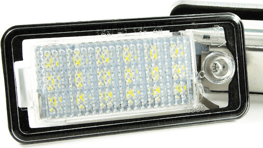 Audi A3 A4 A6 A8 Q7 Led License Plate Lighting Lamps 2 Pcs Set + 2x Screw