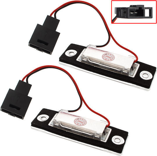 Ford Galaxy Seat Alhambra Vw Sharan Led License Plate Lighting Lamps 2 Pcs Set