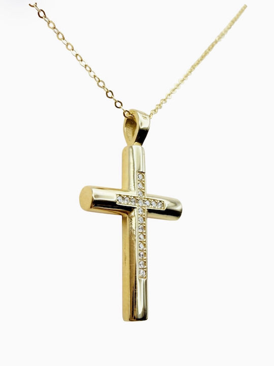 Kontopoulos Gold Cross 9K Double Sided