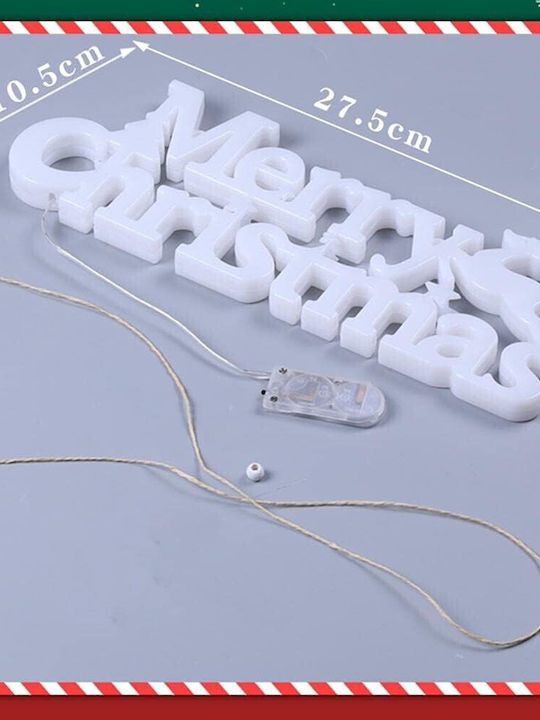Instalație Led De Crăciun Litere 3D Flippy Merry Christmas Lumină Caldă 27.5 X 10.5 X 1.4 Cm Albă