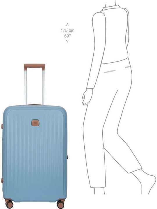 Bric's Milano Μεγάλη Βαλίτσα Ταξιδίου Sky Blue Ύψους 75εκ.