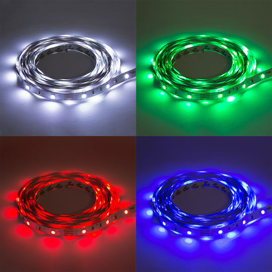 Alista Home Bandă LED 12V RGB Lumină 5m Tip SMD5050 cu Sursă de Alimentare și Telecomandă