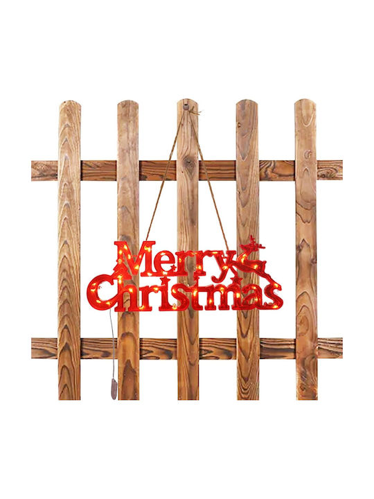 Instalație Led De Crăciun Litere 3d Flippy Merry Christmas Lumină Caldă 27.5 X 10.5 X 1.4 Cm Roșie