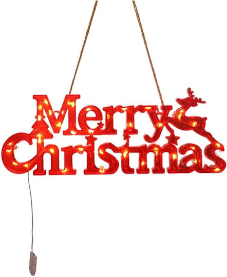 Instalație Led De Crăciun Litere 3d Flippy Merry Christmas Lumină Caldă 27.5 X 10.5 X 1.4 Cm Roșie