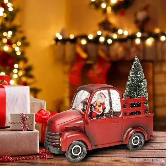 Christmas Decoration Car Type Santa Claus Figurines Tree 3 Modes Musical Function Moving Snow Battery Operated 3 X Aa Not Included Usb Cable Included Red Model 24 X 10 X 19 Cm Warm White