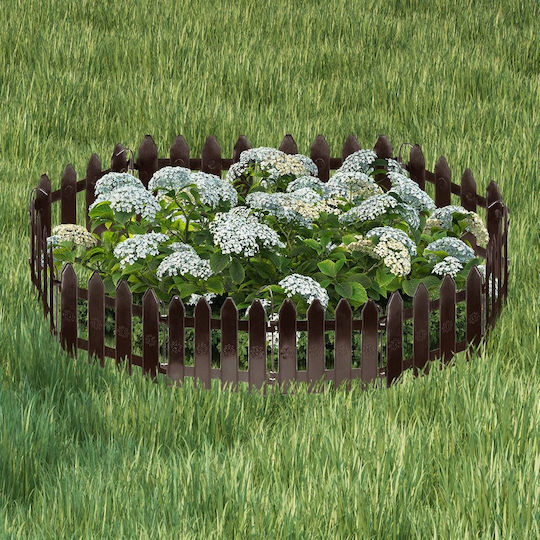Vilde Plastic Garden Hedge In Brown Colour 20x15cm 10 Pieces