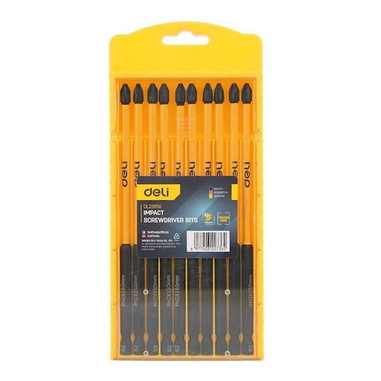 Set Long Impact Bits Ph2x150 Edl251150 10 Pcs
