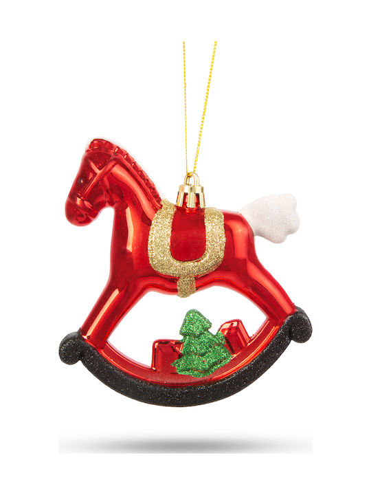 Decorațiune Pentru Brad Cal Leagăn Cu Sclipici 10 Cm