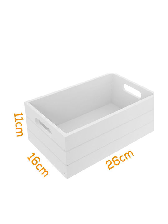 Orion Aufbewahrungskorb Bamboo Weiß 26x16x11cm Orion Aufbewahrungskorb Bamboo Weiß 26x16x11cm