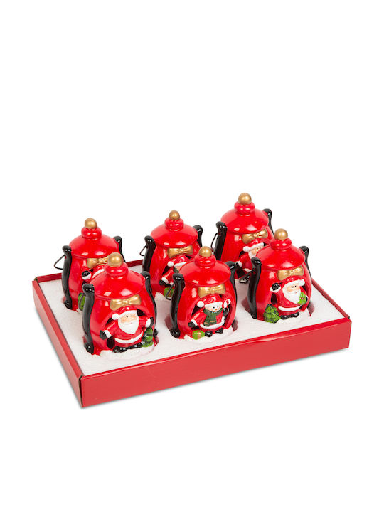 Led Lantern Christmas 7.5x11.5cm Santa Claus Snowman Model Warm Light
