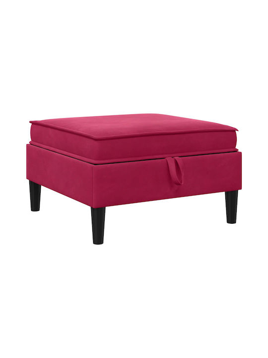 Ecksofa Samt mit Stauraum Rot 210x140x82cm