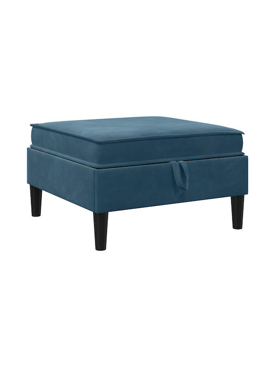 Ecksofa Samt mit Stauraum Blau 280x140x82cm