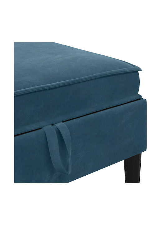 Ecksofa Samt mit Stauraum Blau 280x140x82cm