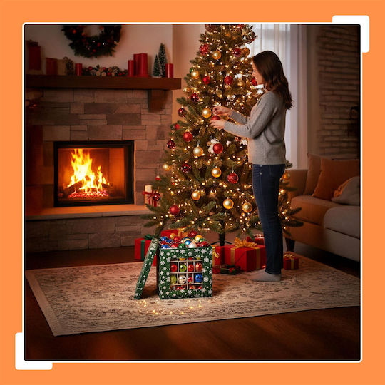 Relaxdays Weihnachtliche Geschenkverpackung Weiß 33x33x33cm 3 Stück