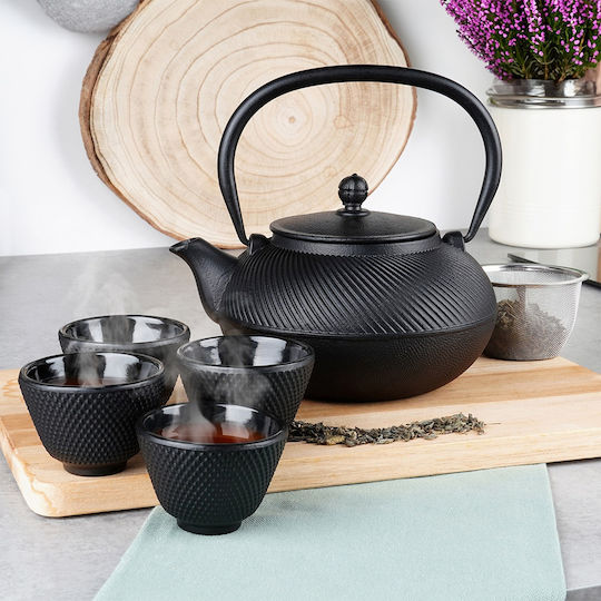 Vilde Cast Iron Teapot Set with Filter 1000ml 6 Pieces