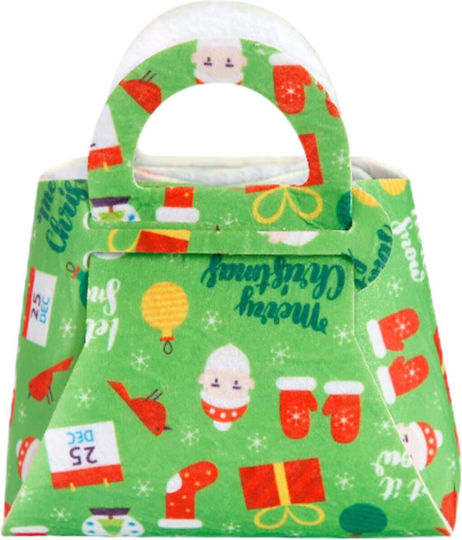 Alista Home Geantă Din Țesătură Pentru Cadou Tematică Crăciun Verde 13x6x12cm
