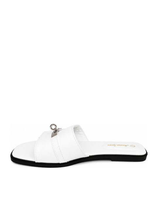 Damen Flache Sandalen Weiß SM-MRS-F19-26SA-Weiß
