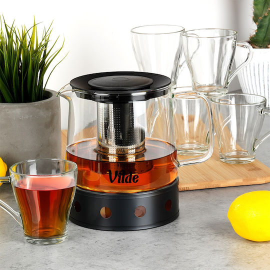Vilde Glass Teapot Set with Filter 250ml 7 Pieces