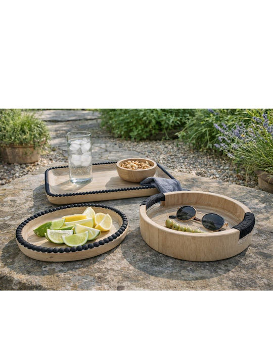 keleman Διακοσμητική Πιατέλα Καφέ 44x25x4εκ. keleman Διακοσμητική Πιατέλα Καφέ 44x25x4εκ.