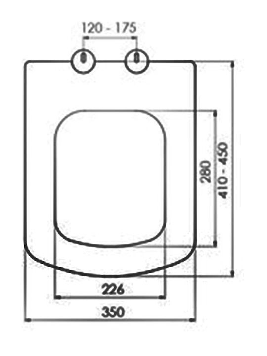 SteweHome Καπάκι Λεκάνης Πλαστικό Λευκό