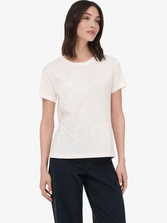 Damen Bluse Baumwolle Kurzärmelig Weiß