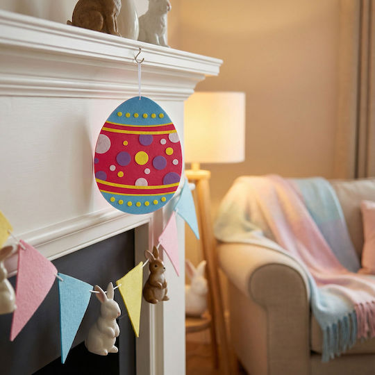 Easter Felt Hanging Egg Decoration 38x28 Cm 3 Designs
