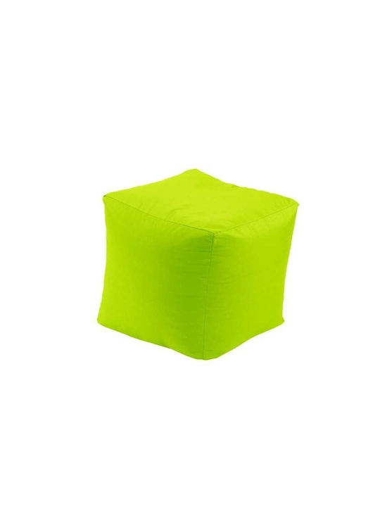 Πολυμορφικό Πουφ Σκαμπό Αδιάβροχο Neon Green 45x45x45cm