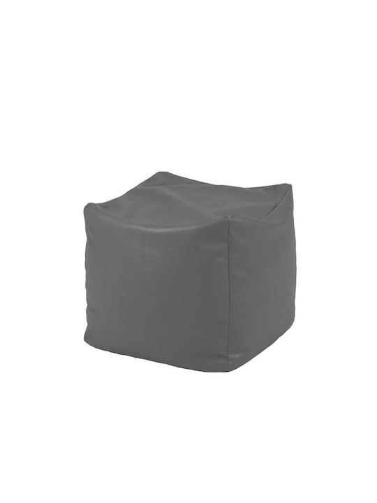 Vielseitiger Sitzsack Hocker Dunkelgrau 45x45x45cm
