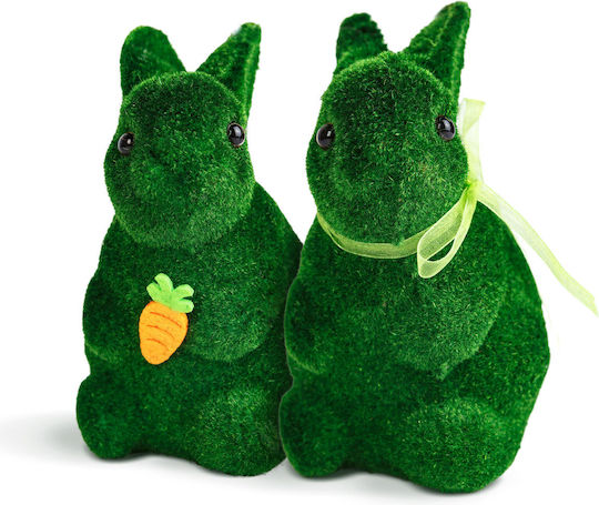 Ostergrüner Kaninchen Paste 15 cm Dekoratives Kaninchenfigur Tisch Zuhause Osterdekoration