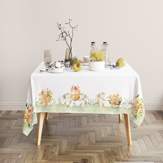 100% Cotton Tablecloth Pastel Flowers 140x320cm Londy