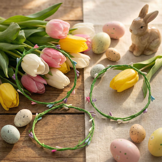 Osterkranz Set 4 Stück 65 cm Bunte Pastell Dekoration Frühling Girlande