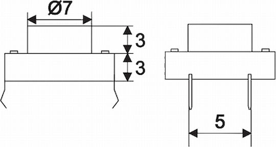 Set 20 Mikroschalter 12V 0,05A Elektronischer Mikroschalter 12 x 12 x 6 mm Set 20 Stück