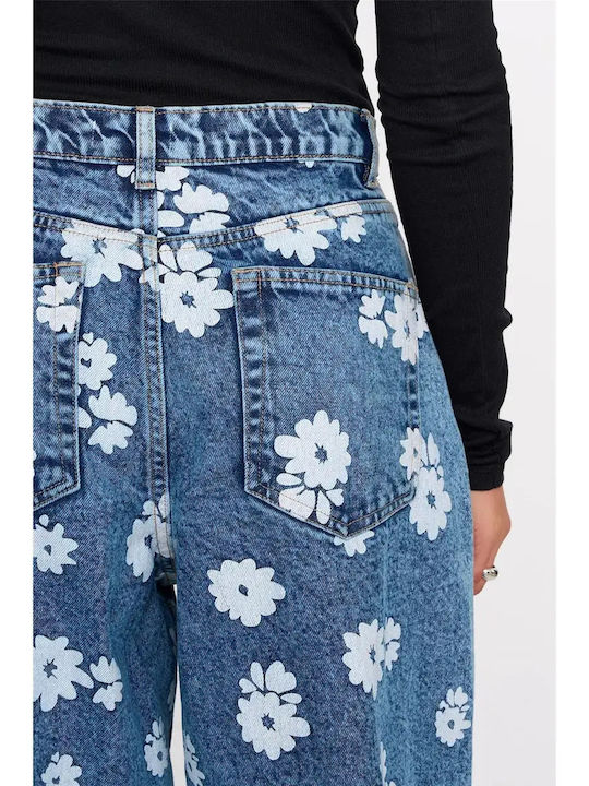 Women's Fabric Trousers in Relaxed Fit Blue