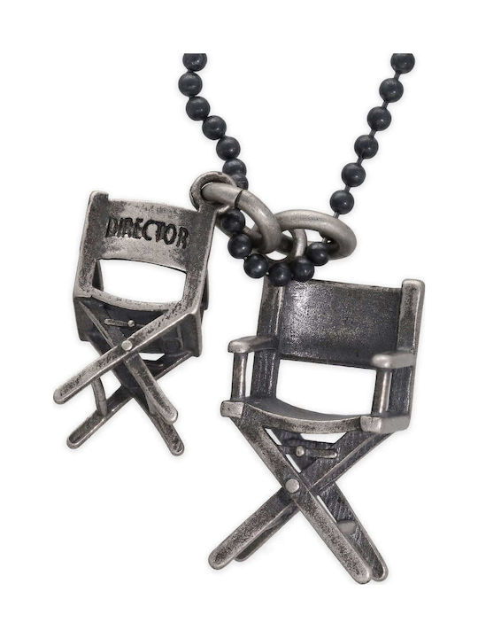 Men's Pendant Director's Chair Handmade Silver 925 Chain Roll 55cm