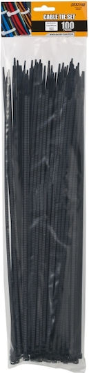 Plastic Kabelbinder 390×4.6 Mm Nylon Selbstsperrend Schwarz 100 Stück