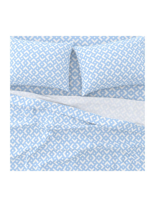 Astron Italy Chiara Bettlaken King Size 260x280cm Chiara Blau 4 Stück