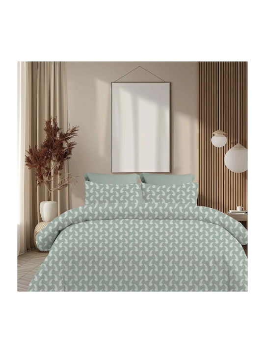 Astron Italy Vivian Set Bed Sheets King Size with Rubber Hugger 260x280cm Gray (4 Pieces)