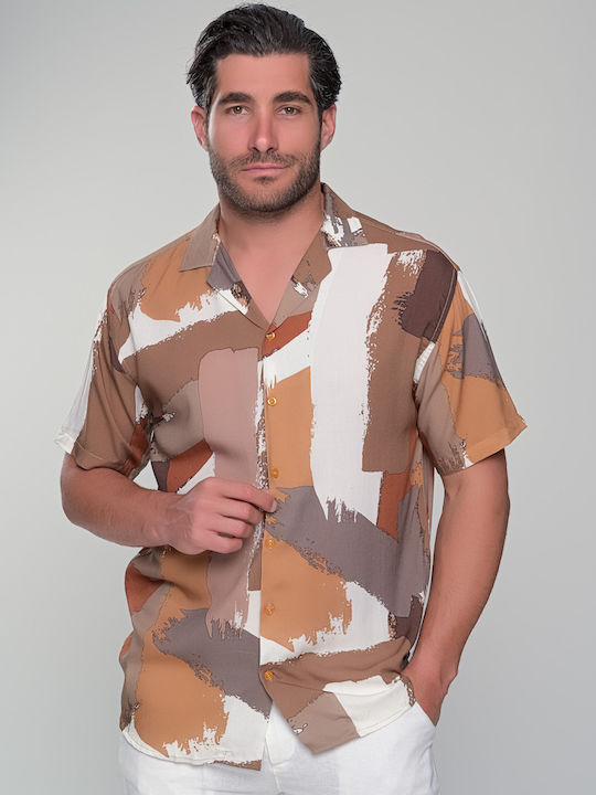 Short Sleeve Brown Shirt